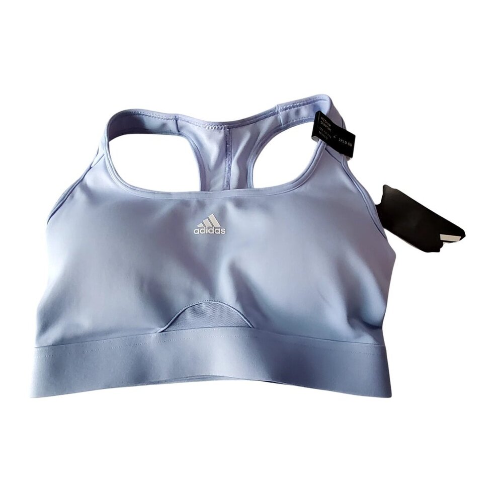 Adidas Light Purple Medium Support Sports Bra Size 2XS D-DD Womens Activewear